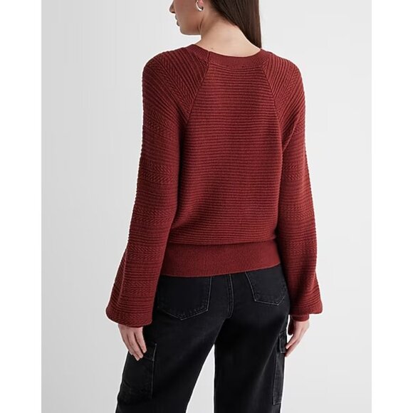 Express Open Stitch Crew Neck Sweater XL - Picture 4 of 5